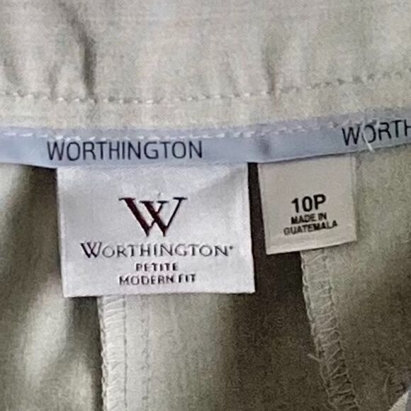 Worthington Women's Straight Leg Pants Modern Fit Gray size 10P NWT - Picture 4 of 4